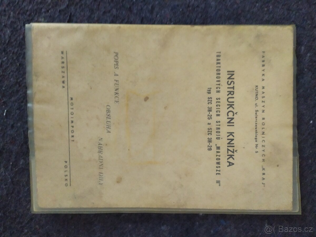 Instrukční knížky strojů - 3