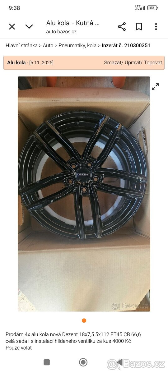 Nová ALU kola značka Dezent - 3