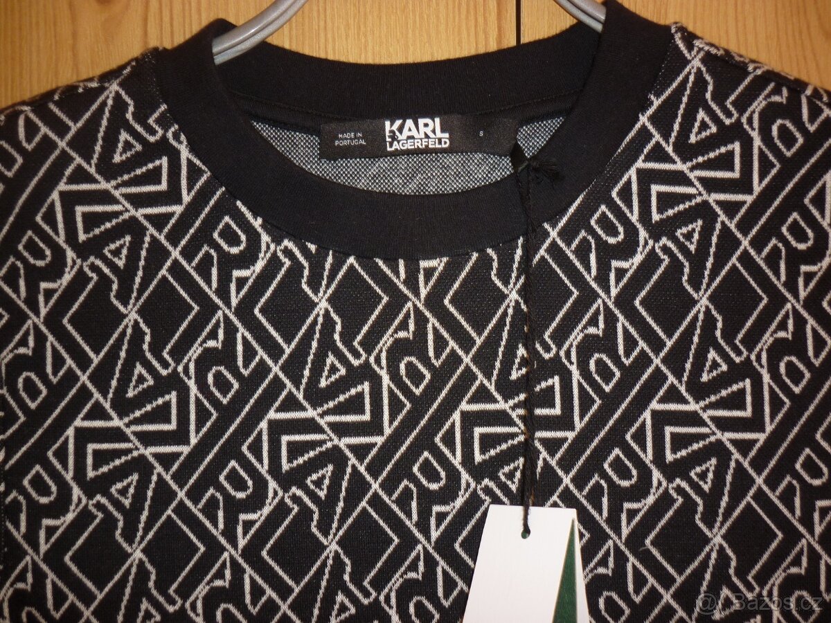 Černobílé úpletové šaty Karl Lagerfeld - 3