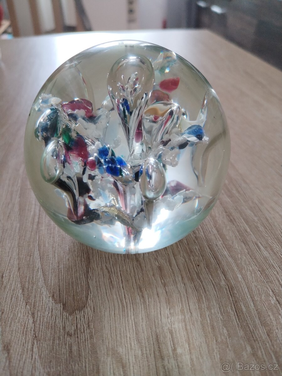 Retro skleněné těžítko. - 3