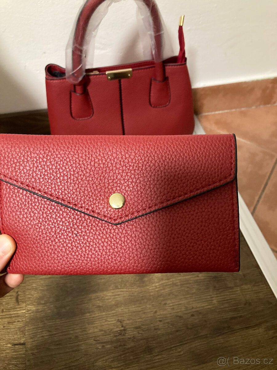 černá kabelka + kapsička NOVÉ, červená černá - 3