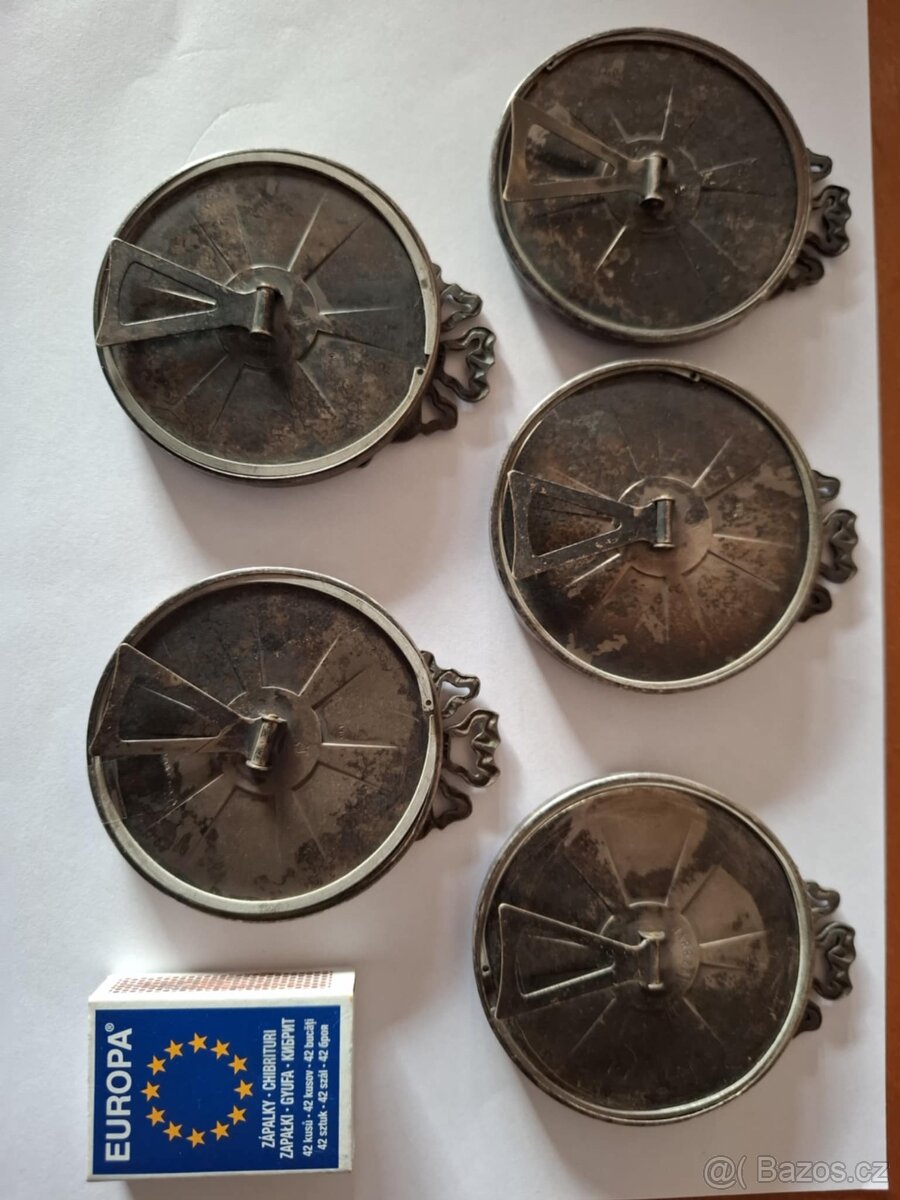 5 ks miniaturních secesních obrázků průměr 7 cm - 3