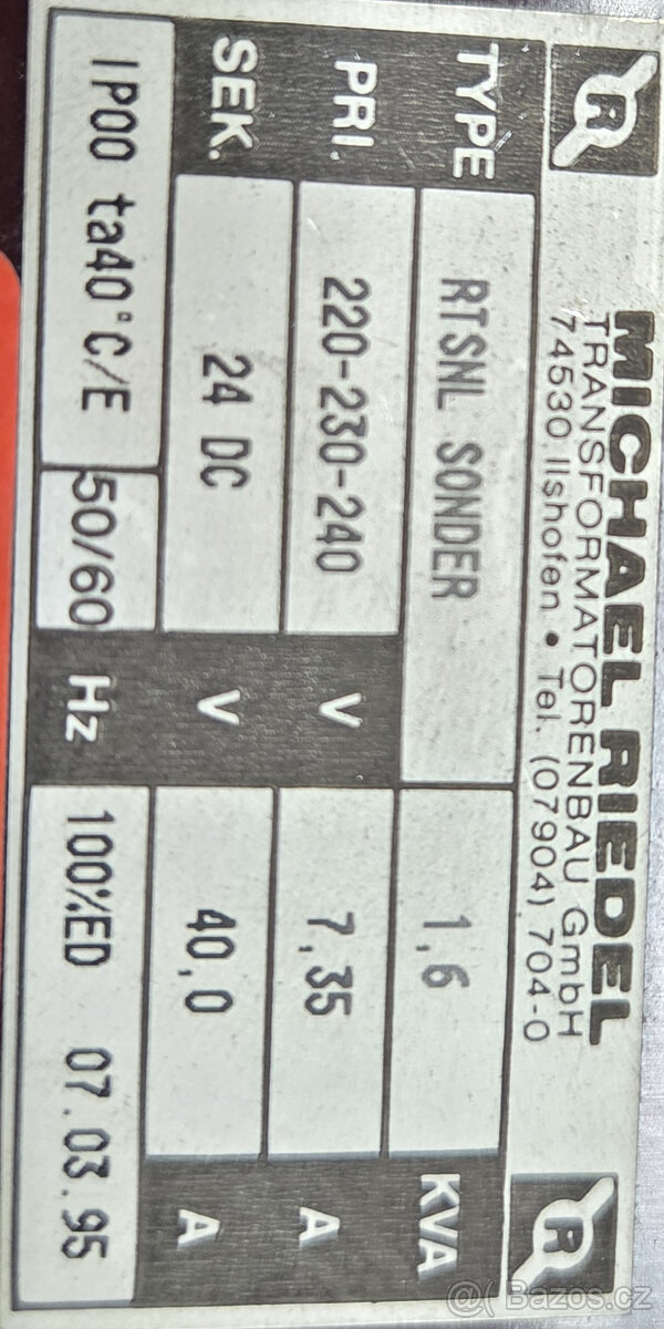 zdroj transformátor 24V 40A průmyslový napáječ - 3