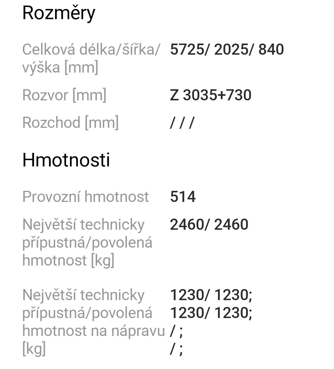 Vapp pav1. Rv. 2014 2460kg - 3