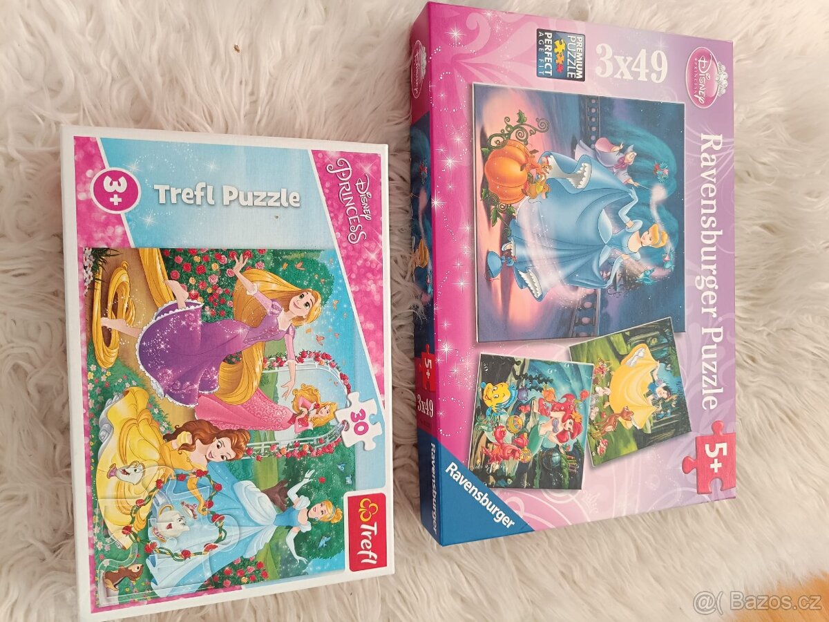 Dřevěná postýlka a ,soubor her a puzzle - 3