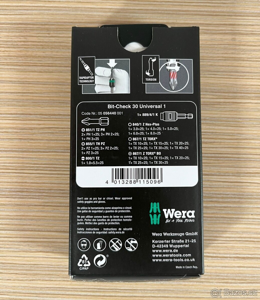 Wera sada bitov - BIT-CHECK 30 - 3