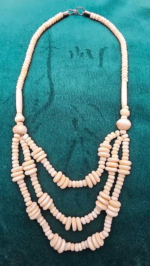 Náhrdelník slonová kost vlnky - 3