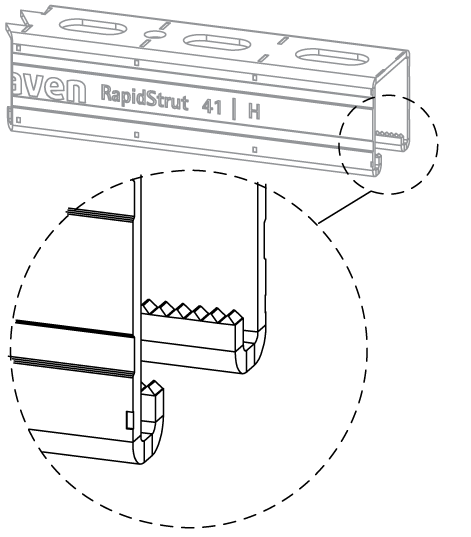Montážní lišty walraven RapidStrut 41x41x1,5 2m - 3