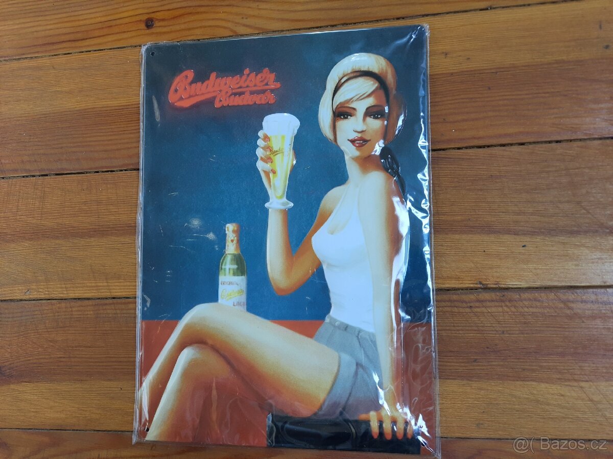 Retro plechové cedule Budvar - 3