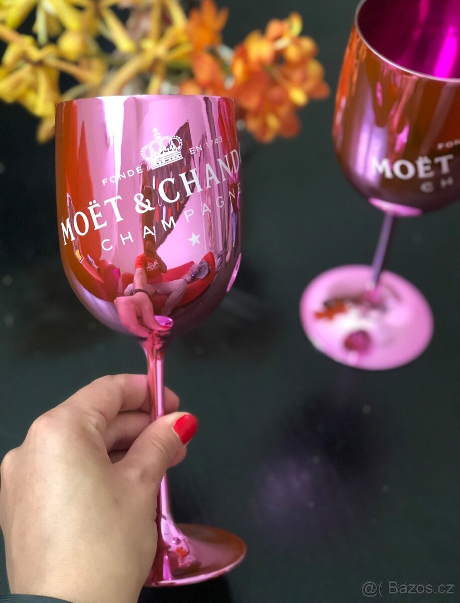 Pink/ ruzove moet skleničky - 3