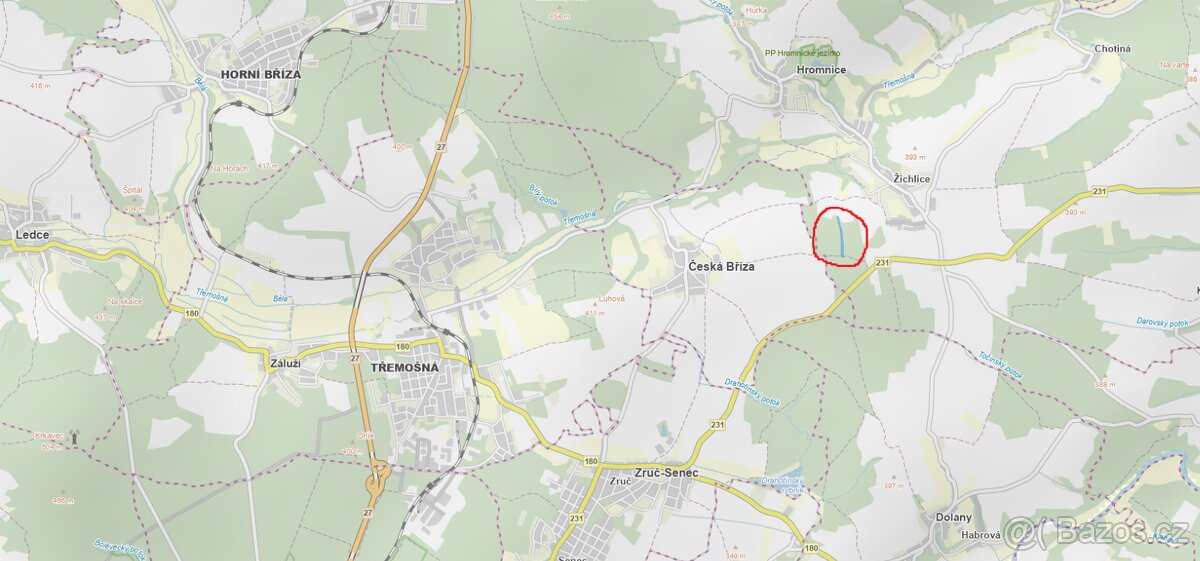 Prodám pozemky v katastr. území Žichlice u Hromnic - 3