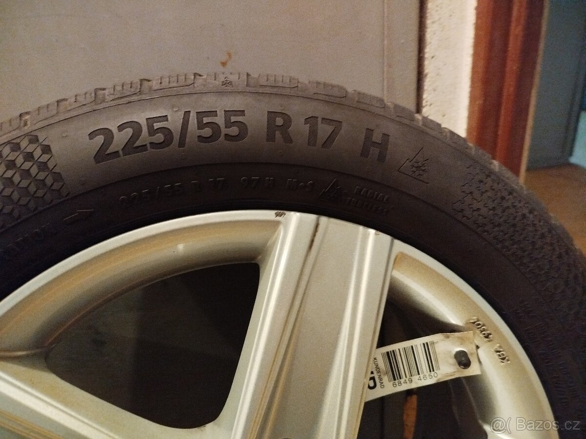 Zimni alu kola 225/55 97V R17 - 5/115. - 3