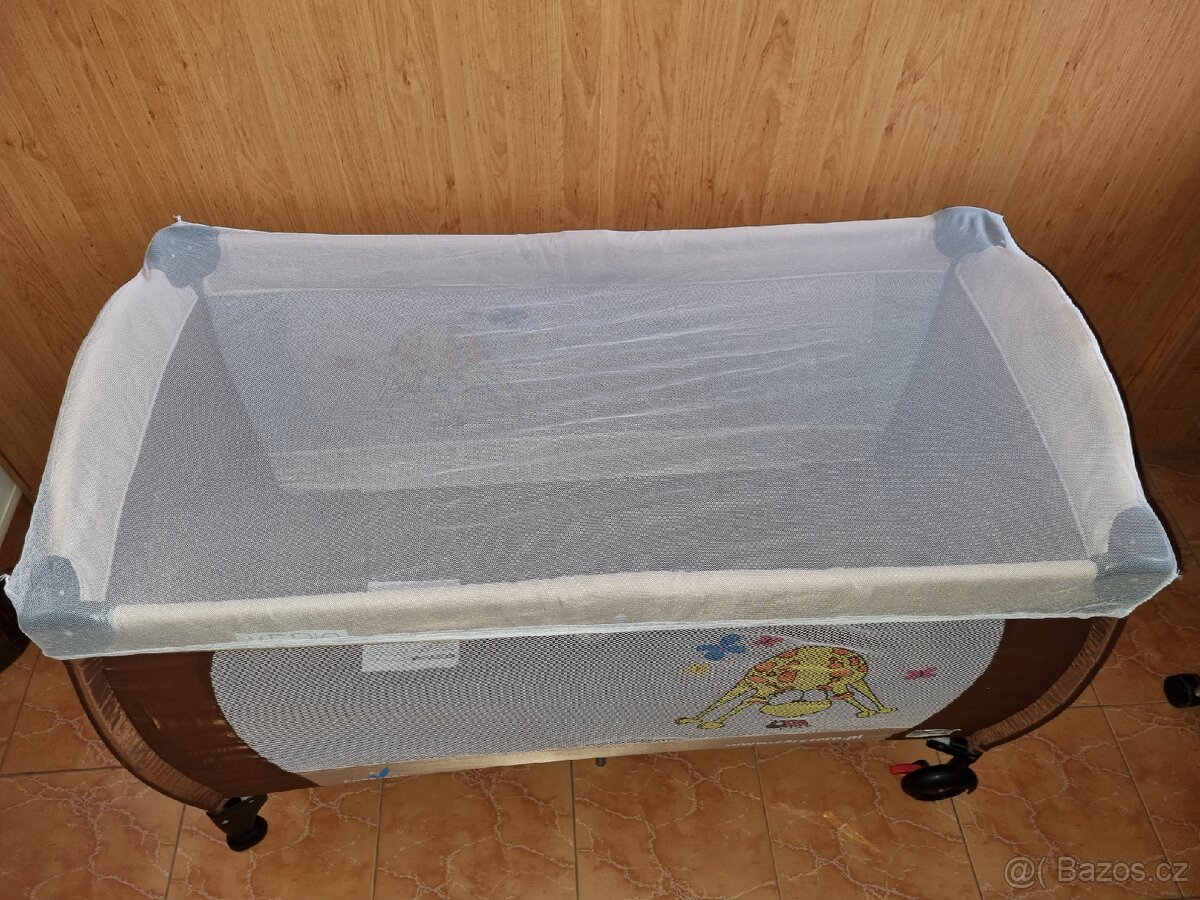 Cestovní postýlka Caretero Medio hnědá - 3