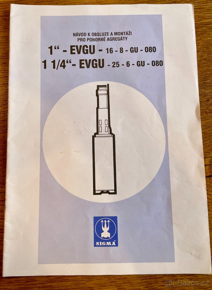 Ponorné čerpadlo - Sigma 1" EVGU - 16-8-GU-080 - 3