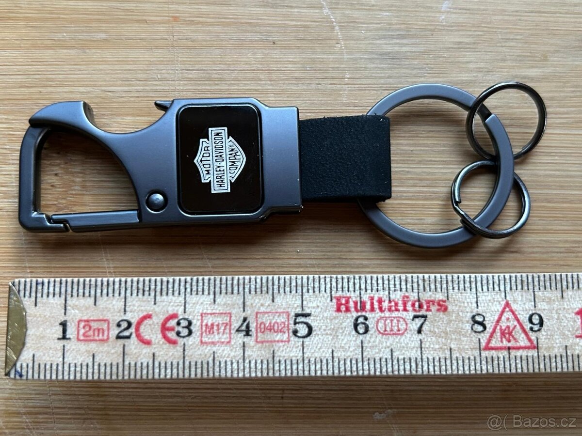 Klíčenka Harley Davidson kov a kůže - 3