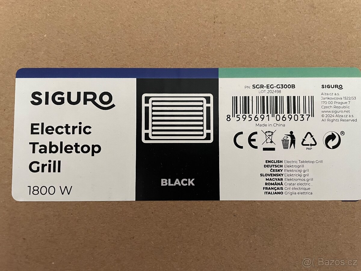 Elektrický stolní gril Siguro 1800w - 3