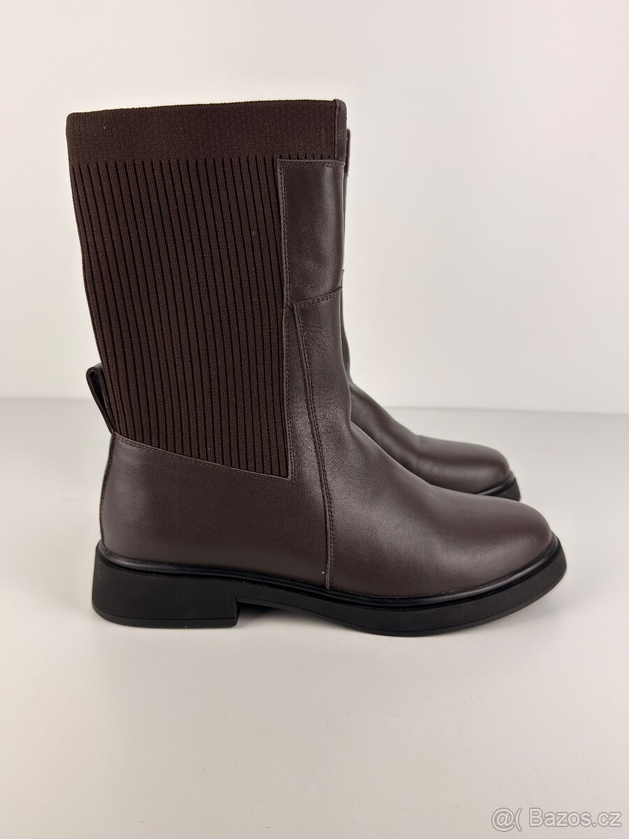 Kazar dámské zimní kotníkové hnědé kožené boty 39 - 3