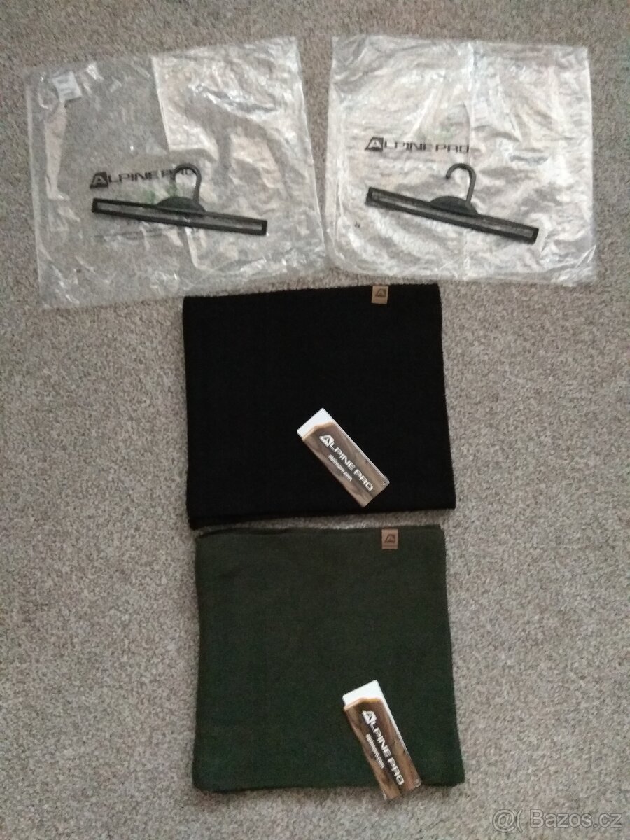 Nové unisex kruhové šály ALPINE PRO - černá, tmavě zelená - 3