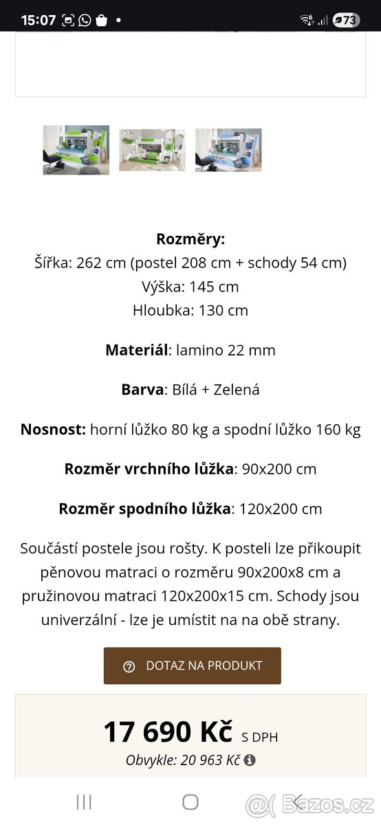 Dvoupatrová postel - 3