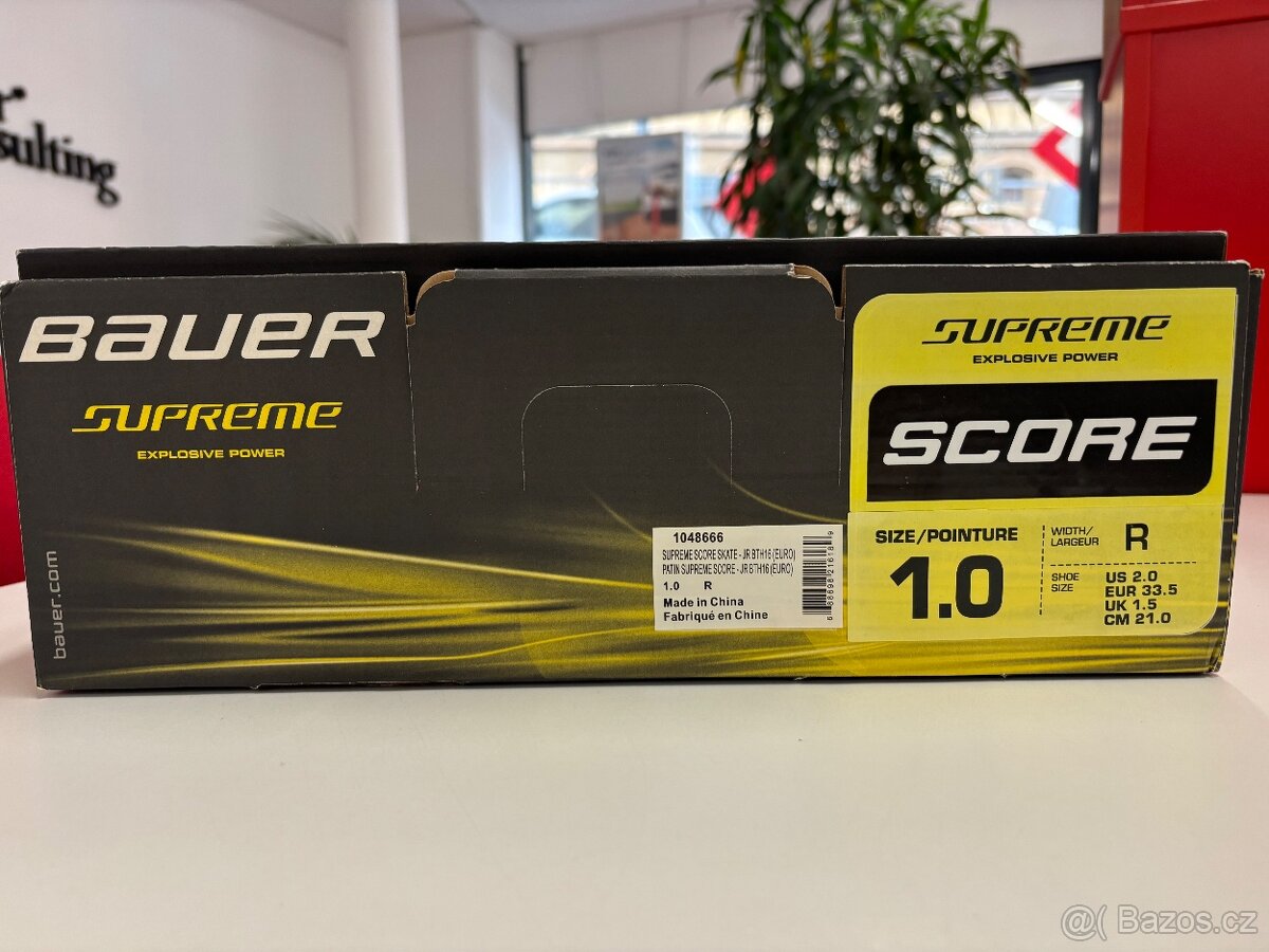 Dětské brusle Bauer Supreme Score vel. 33,5- stelka 21cm - 3