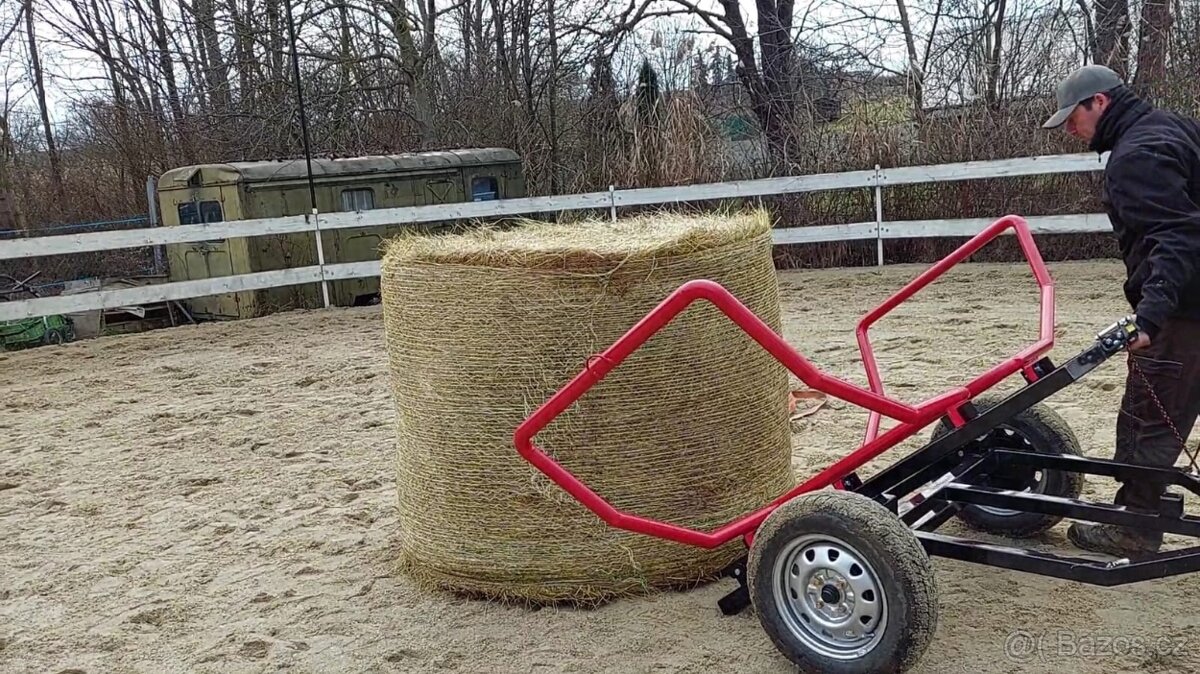 Vozík na kulaté balíky senáž seno sláma - 3