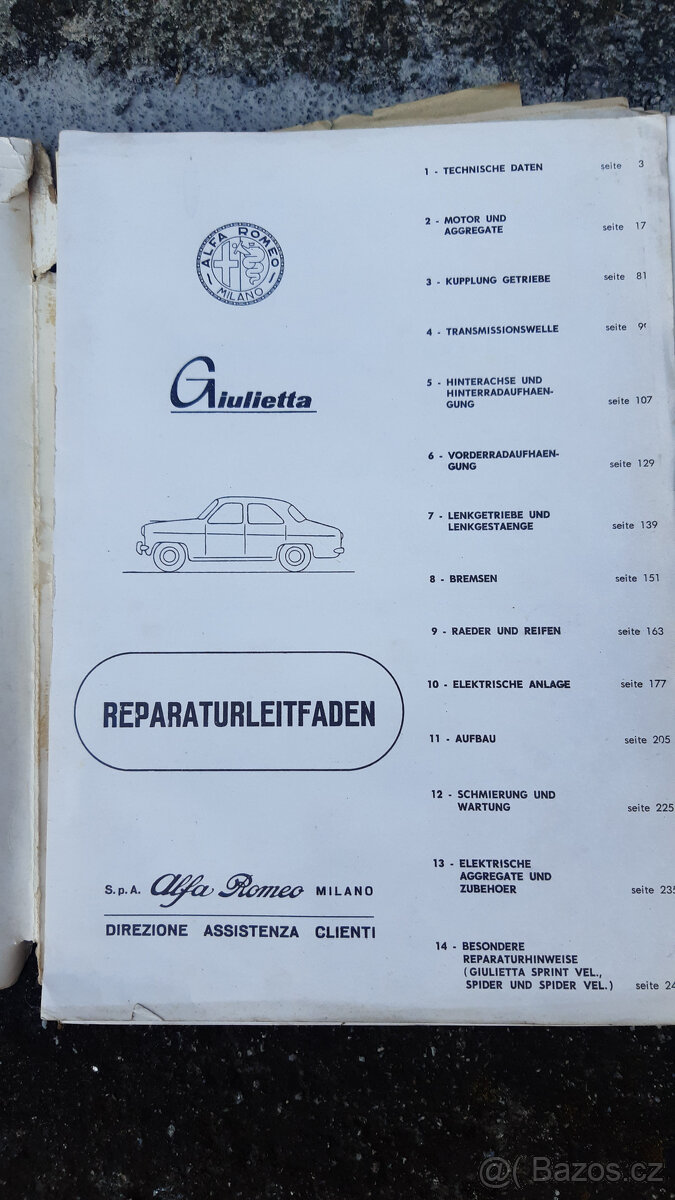 Servisní příručky - veterání 60. léta - 3