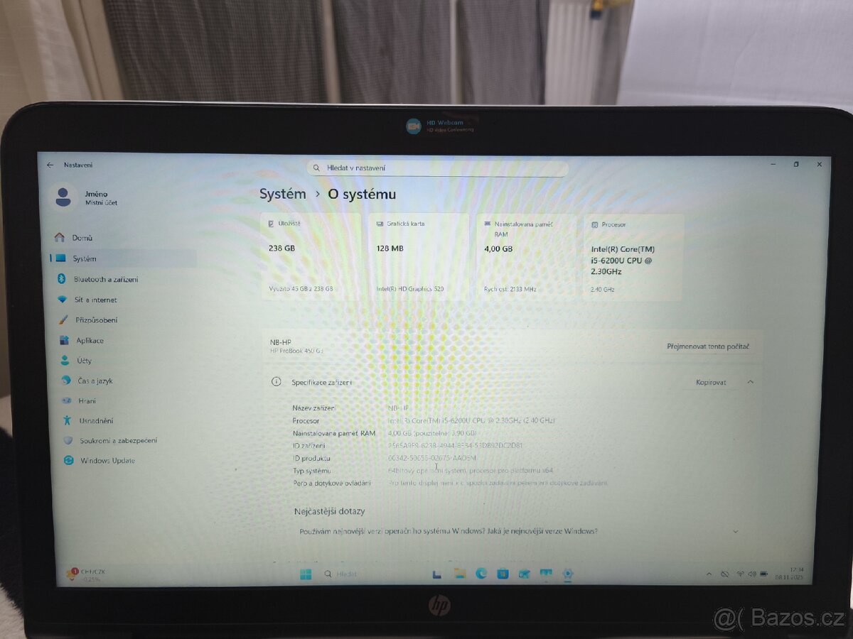 HP Probook 450 G3 i5-6200u / 4GB / 256 SSD / Win11 Pro - 3