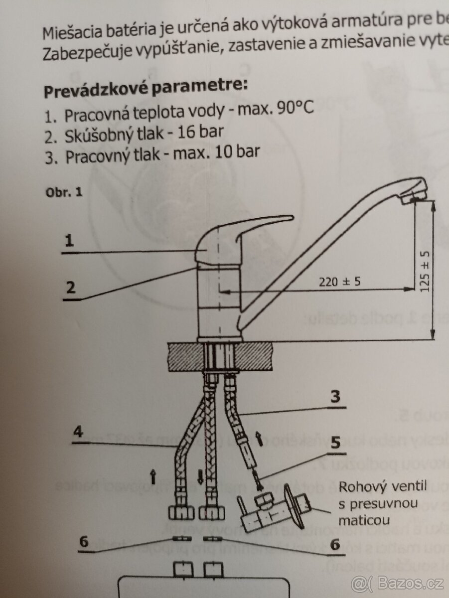 Nízkotlaká páková baterie Ariston - 3
