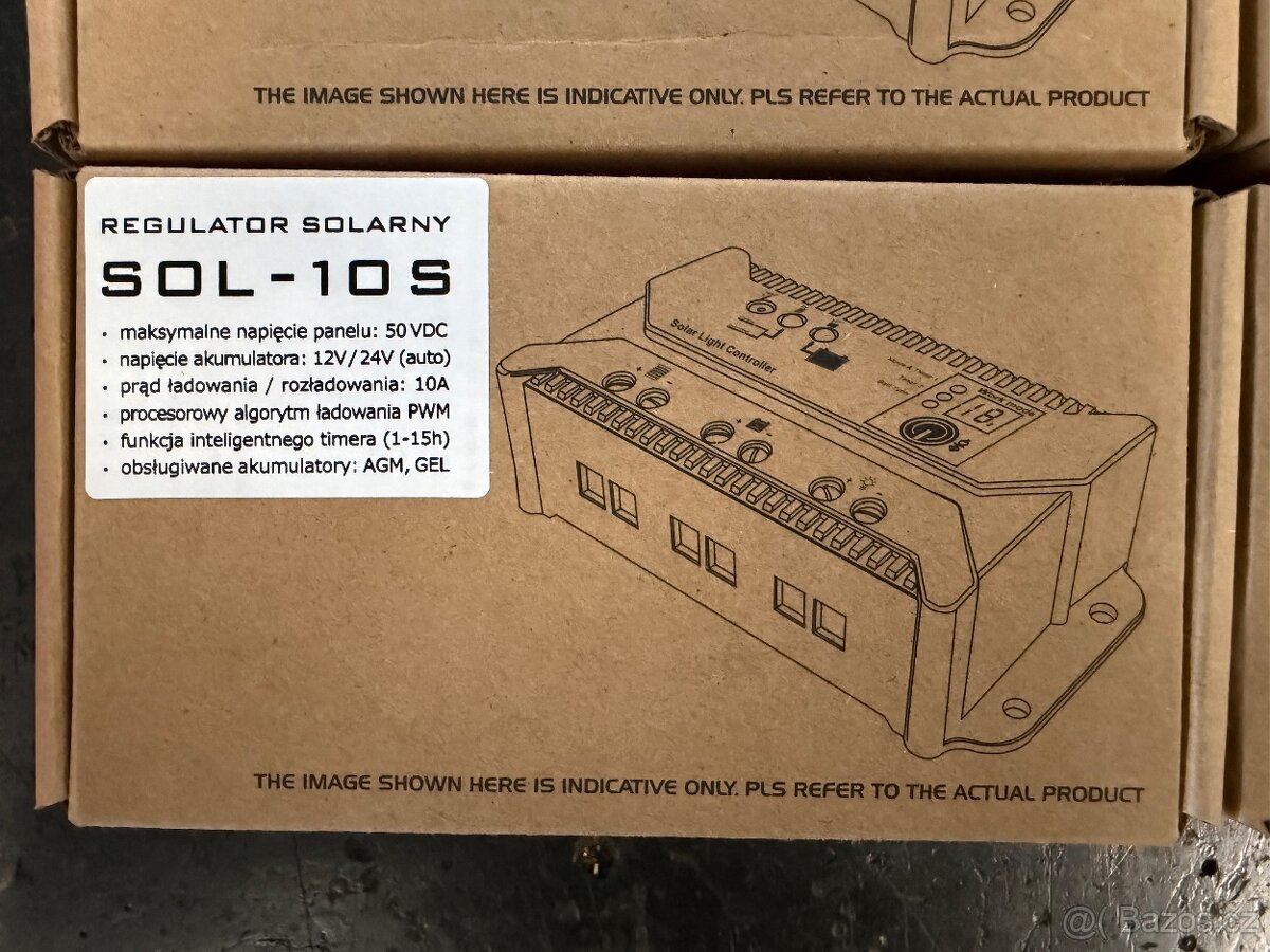 Solární regulátor SOL-10S PWM 10A - nový (4 ks) - 3