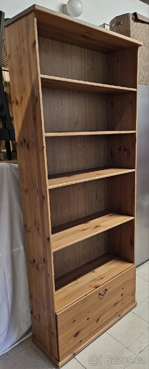 Knihovna Ikea Alve/Leksvik mořidlo antik - 3