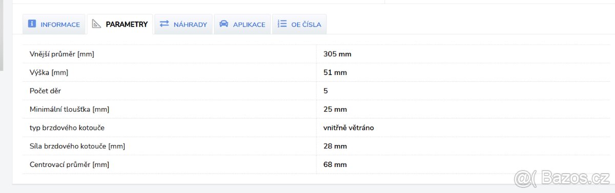 Brzdové kotouče Volvo S60 S80 V70 XC70 - 3