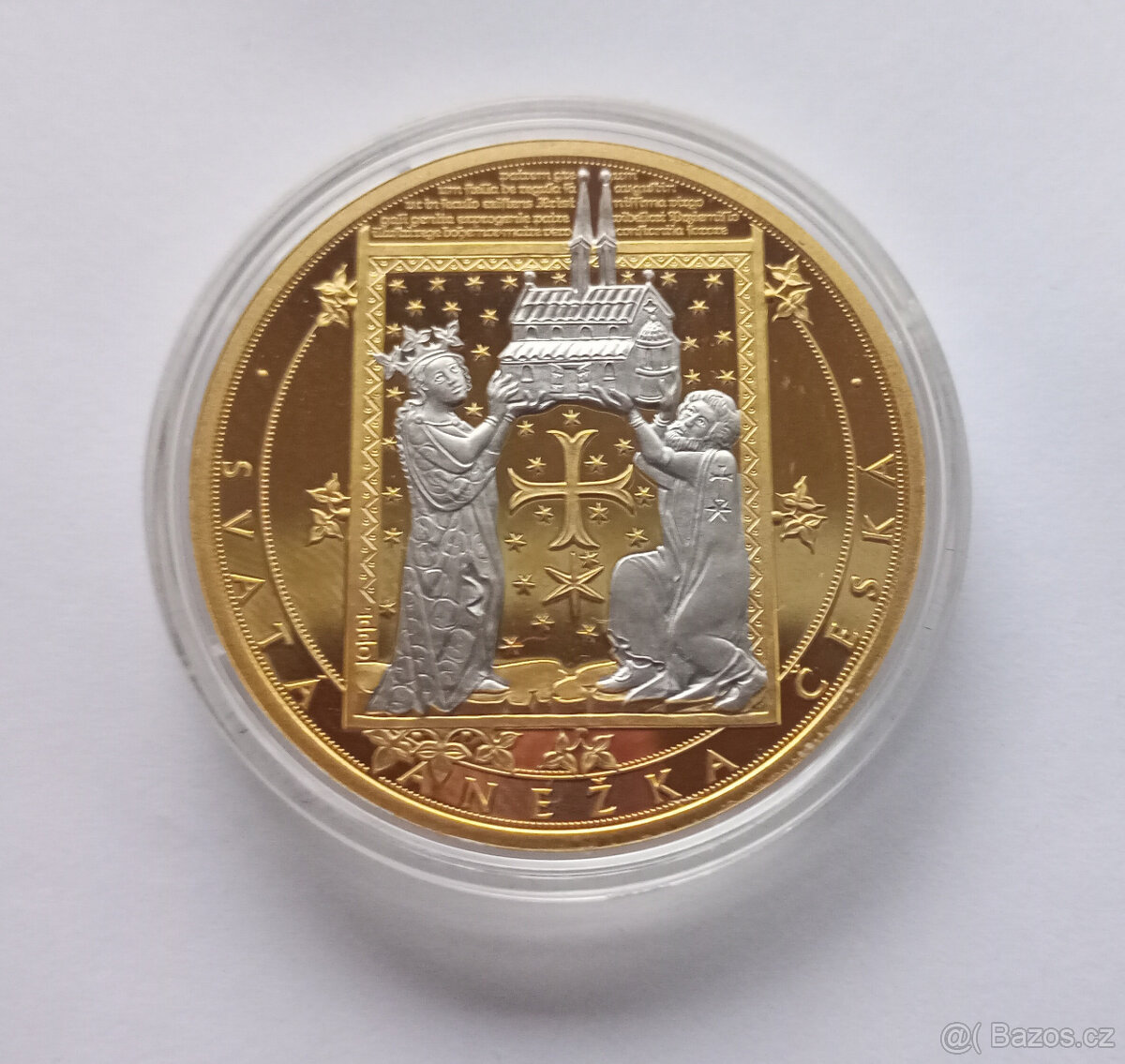 Pamětní medaile Svatá Anežka Česká | zlato & platina - 3