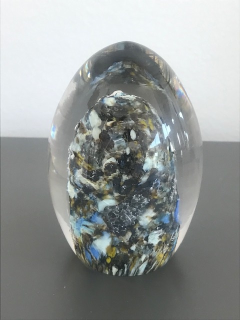 hutnické sklo mísa, těžítko,popelník - 3