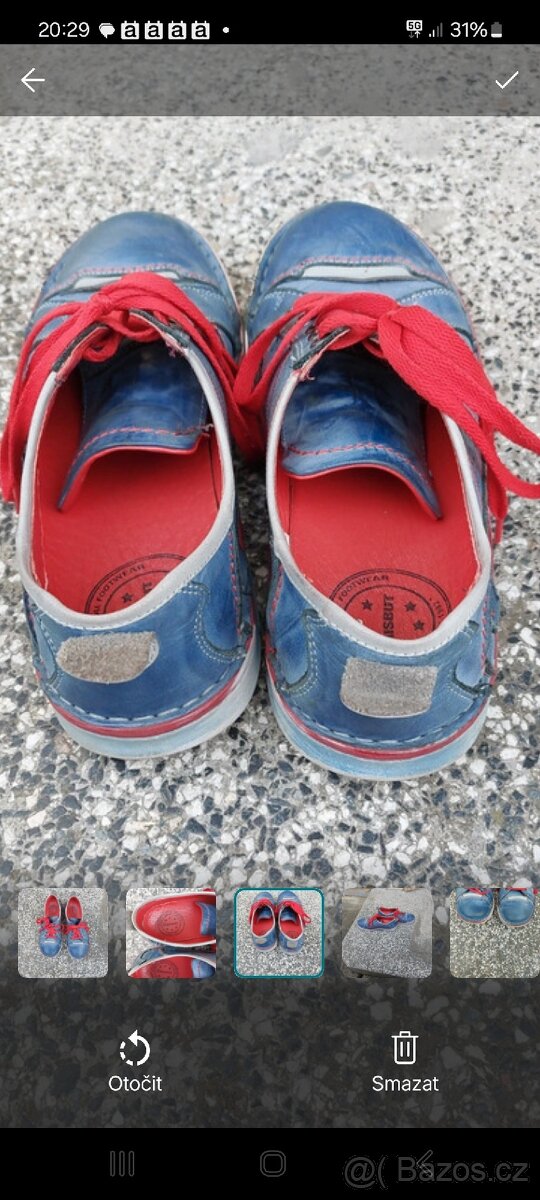 Damske kozene polobotky modre v. 39 - 3