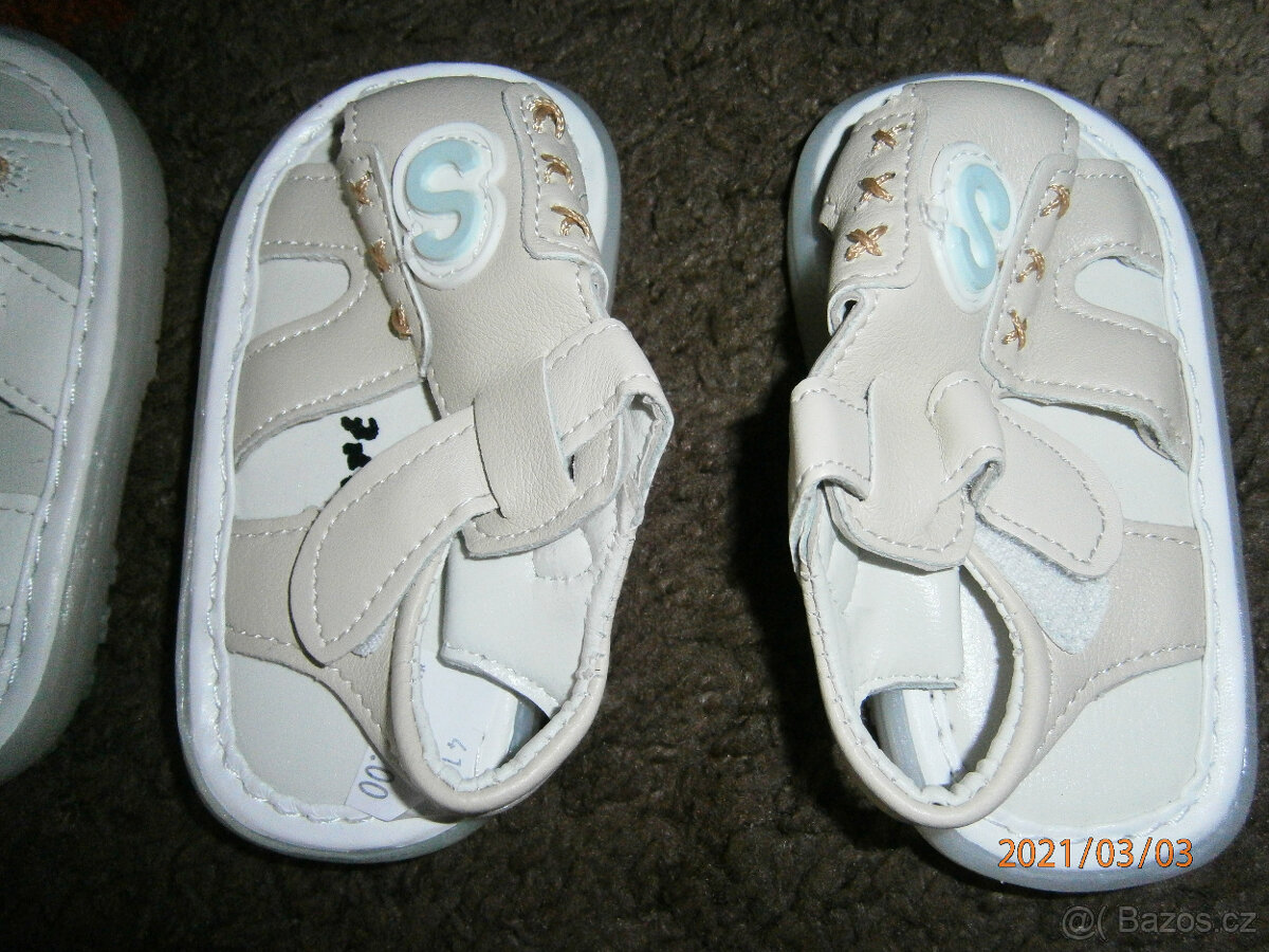 nové dětské botičky,sandály, velikost 14 - 19 - 3