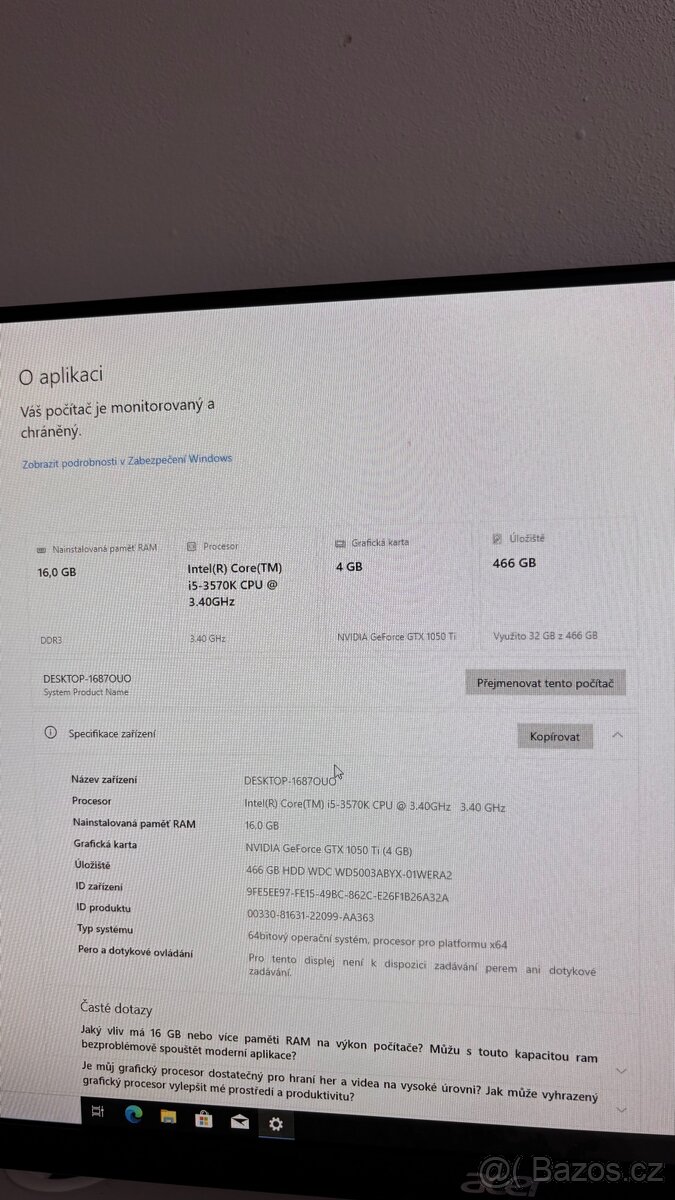 Herní Pc i5 / 1050ti / 16GB RAM - 3