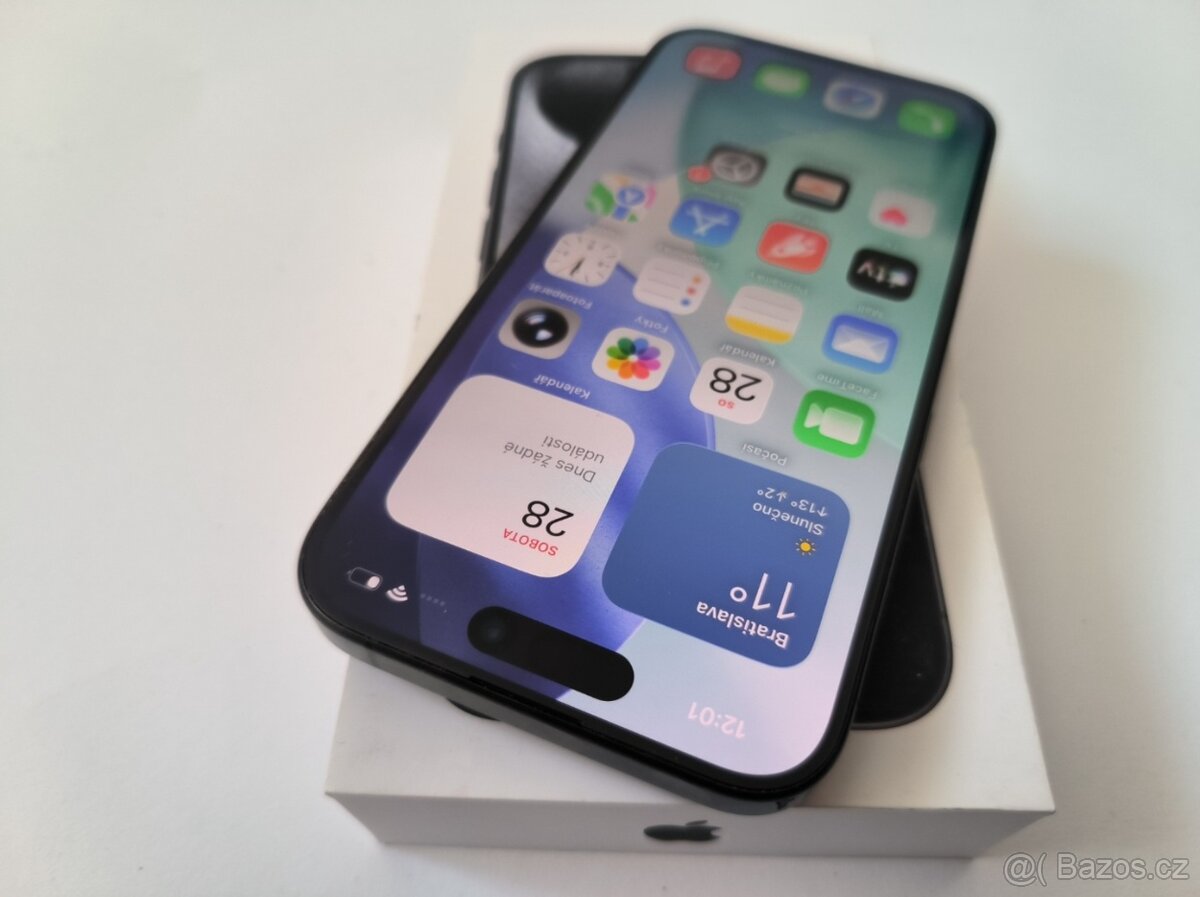 apple iphone 15 PRO 128gb Black Titanium / Batéria 87% - 3