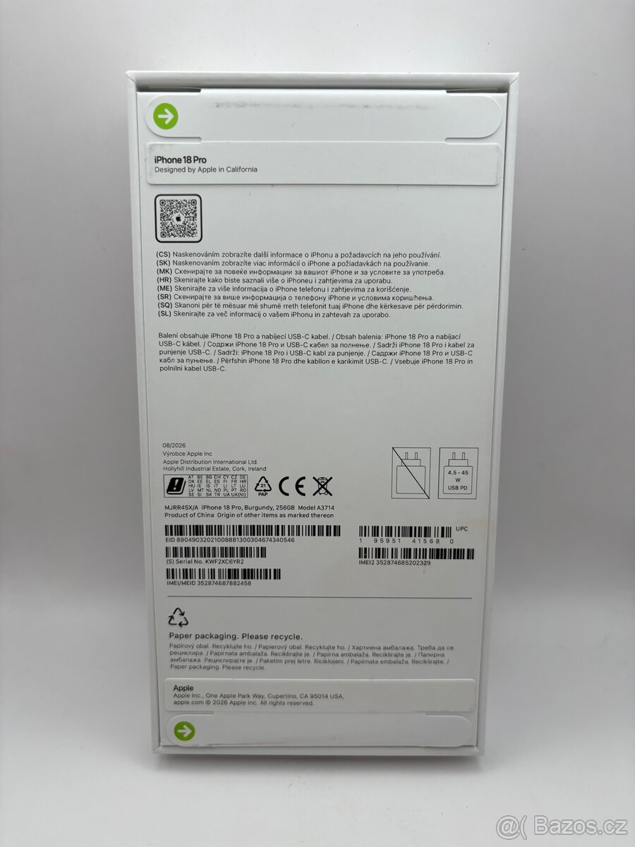Novy iPhone 18 Pro 256GB,Burgundy - 3