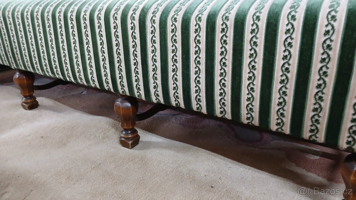 Starožitná masivní sedací souprava 3+1+1 TOP STAV - 3