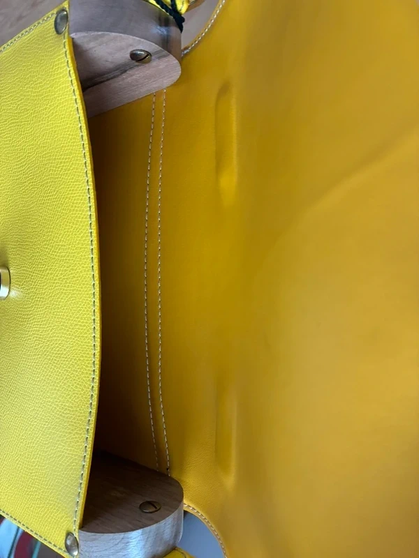 Žlutá kožená kabelka - DANNI DESIGN - 3