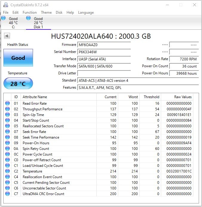 2x 2TB HDD 3.5" Hitachi - 3