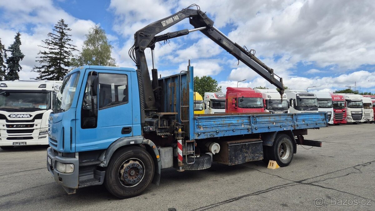 IVECO EUROCARGO ML 180 E28 EURO 3 valník + hydraulický jeřáb - 3
