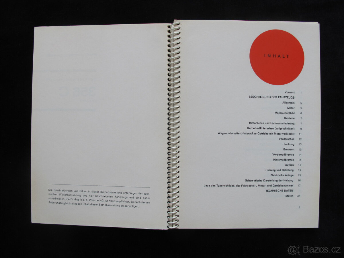 Porsche 356 C Betriebsanleitung Návod na obsluhu - 3