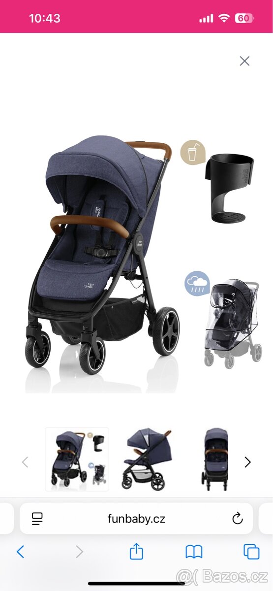 Kočárek Britax Römer B-Agile R (STYLOVÝ ZIMNÍ FUSAK ZDARMA) - 3