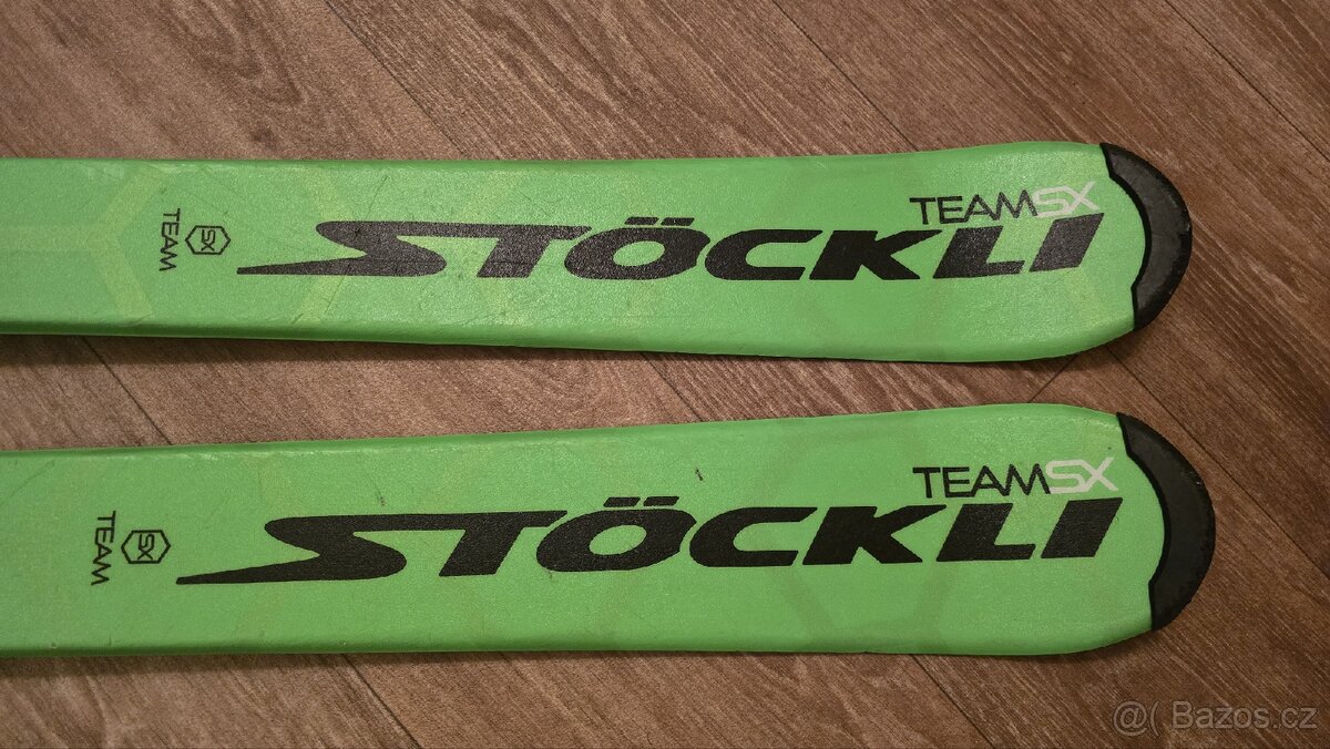 Švýcarské Stöckli lyže Team SX 140 cm + sportovní hůlky - 3