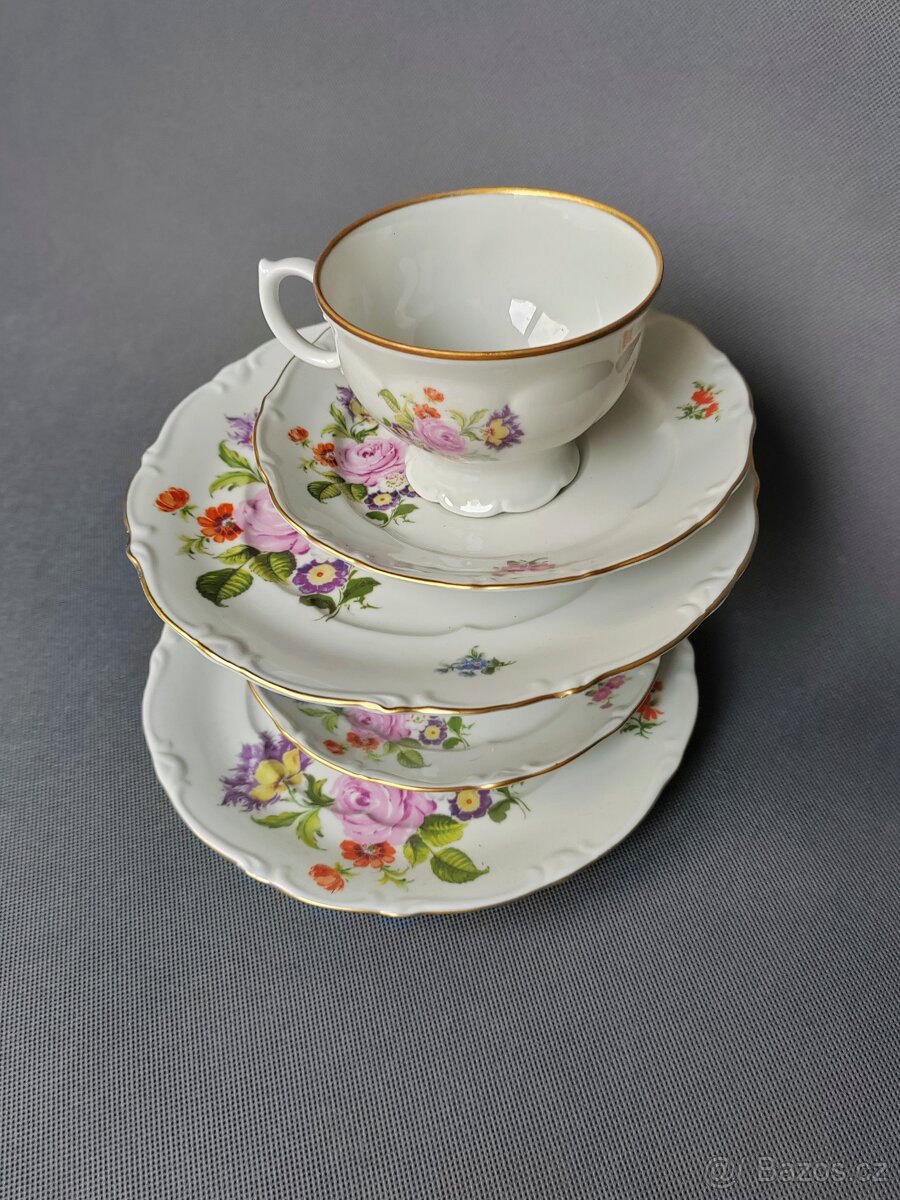 Nádherná porcelánová snídaňova sada od Lichte Porzellan - 3