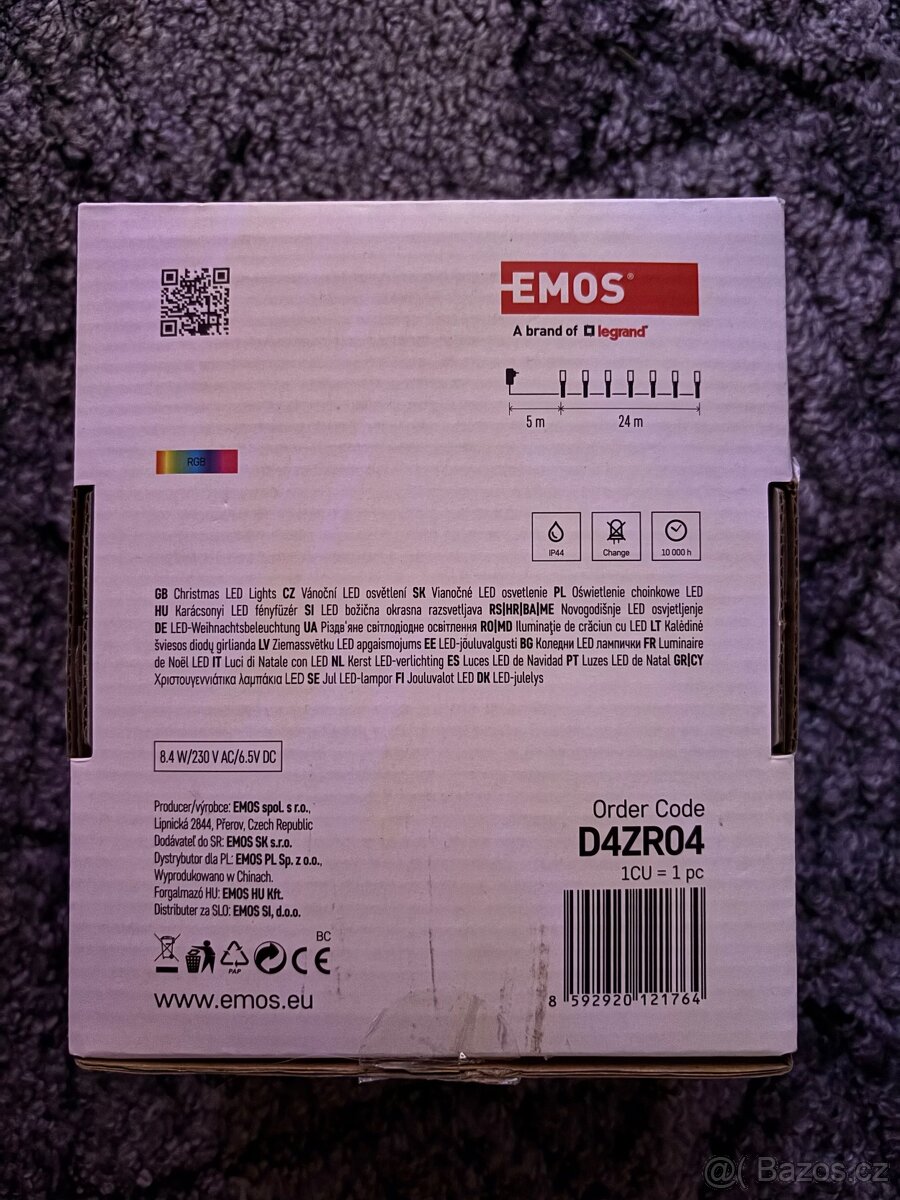 EMOS GoSmart LED vánoční řetěz, 24m, venkovní i vnitřní, RG - 3