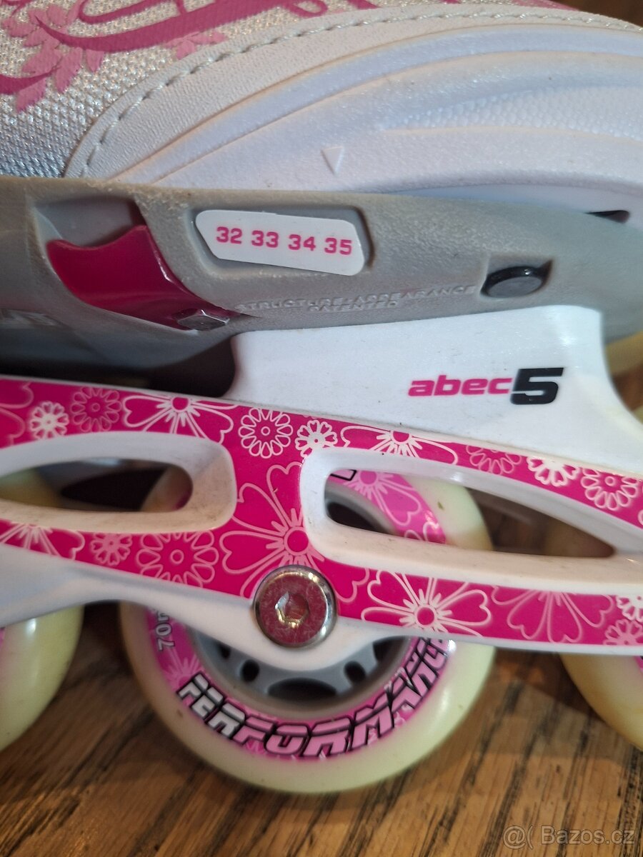 Dívčí kolečkové brusle vel32-35 - 3