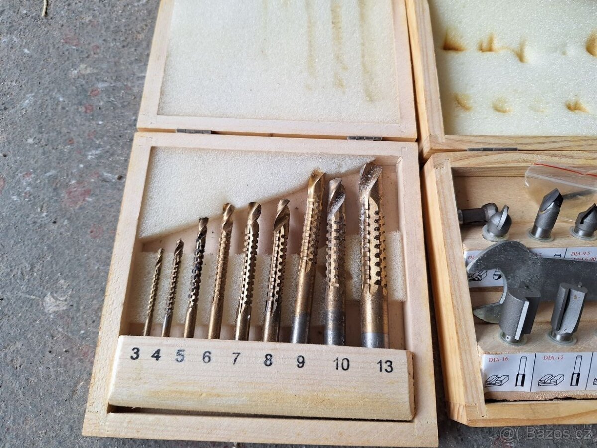 Sada stopkových fréz a sada frézovacích vrtáků - 3