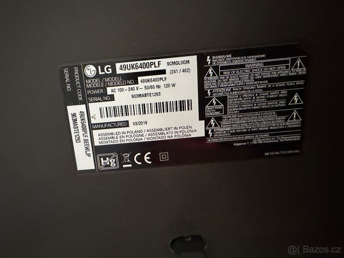 TV LG 124cm 24” - 3